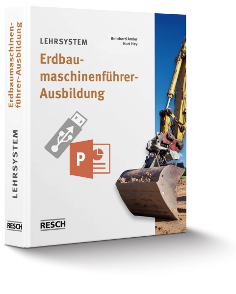 Lehrsystem Erdbaumaschinenführer-Ausbildung: Eine Schulungs-PowerPoint-Präsentation mit 140 Folien und detaillierten Vortragstexten für den Dozenten.